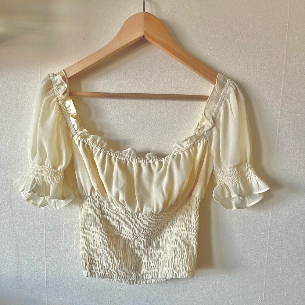Off the shoulder ruffle top